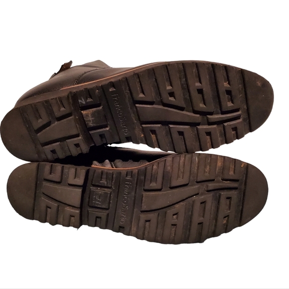 Franco Sarto Sleek Black Leather Zip-Up Moto Ankle Boots Women's Size 9.5M - Picture 7 of 9